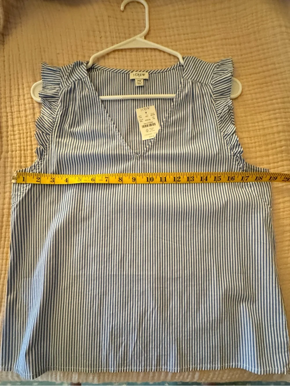 NWT J Crew pinstripe tank/shell size Petite  medium